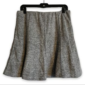LOFT Light Gray A-line Skirt with Seam Detail Size M